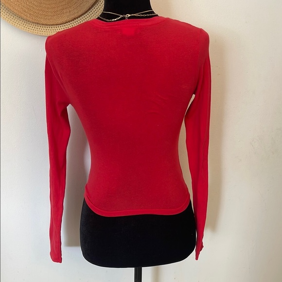 MADRAG | Women’s Red Crew Neck Long Sleeve Bodysuit Size Medium - Picture 3 of 4